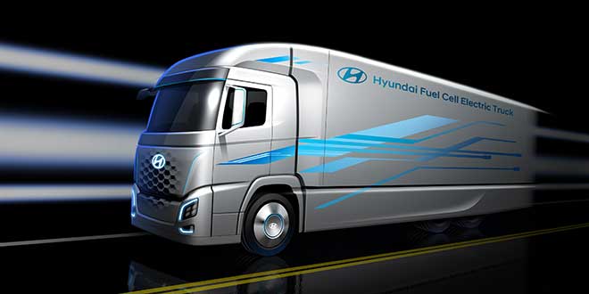 Hyundai crea un camión con pila de combustible de hidrógeno